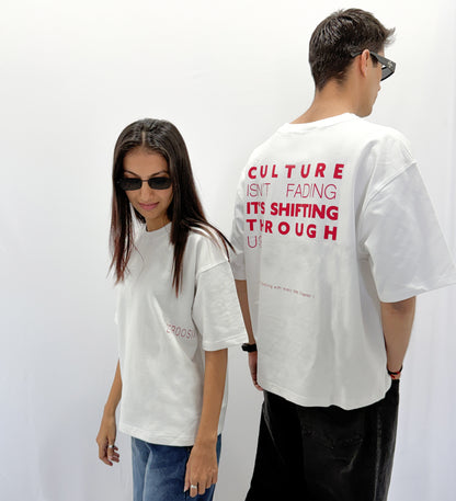 CULTURE ISN'T BOXY-FIT UNISEX T-SHIRT
